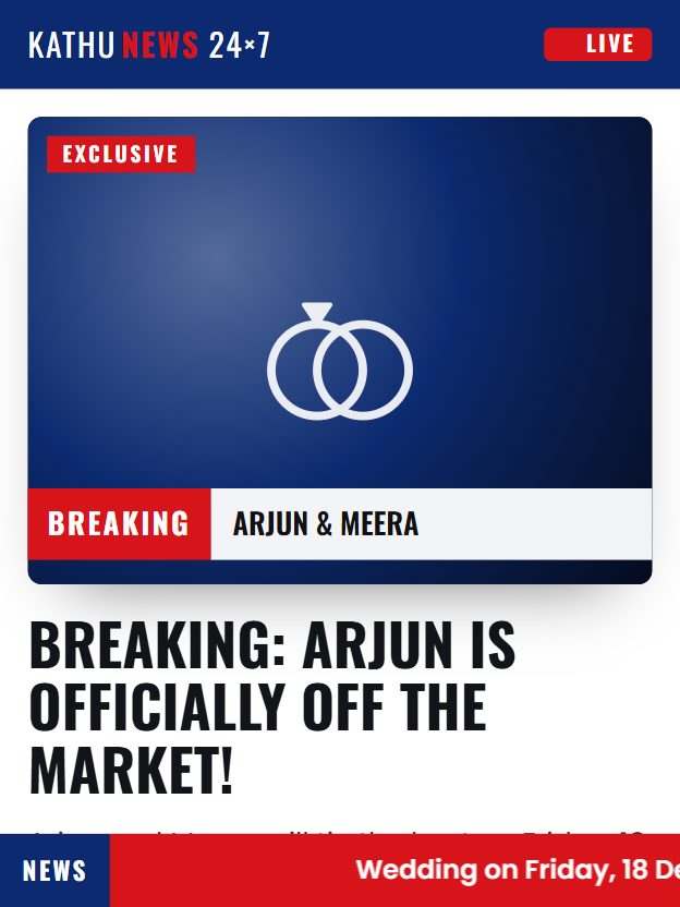 Breaking News invitation design