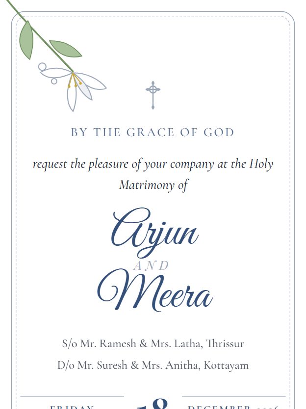 White Lily invitation design